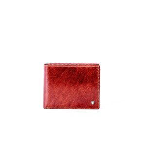 Natural brown leather wallet with compartments
