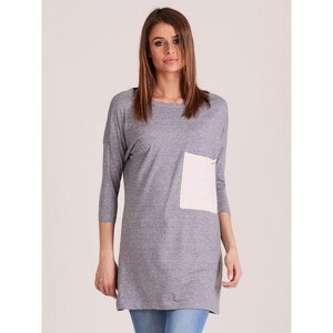 Lady's tunic in gray with pocket