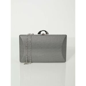 Gray rectangular clutch bag