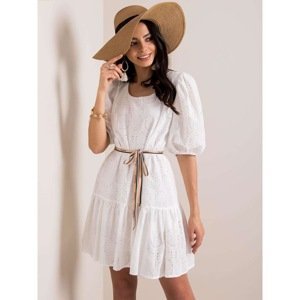 White dress with a frill