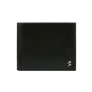Black genuine leather wallet with RFID protection