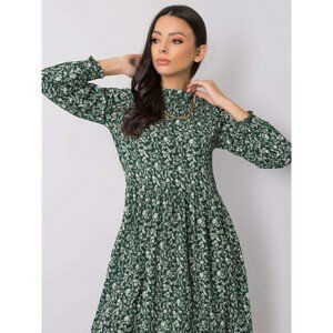 SUBLEVEL Dark green dress with flowers