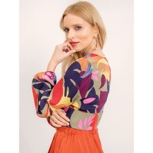 BSL blouse with colorful patterns