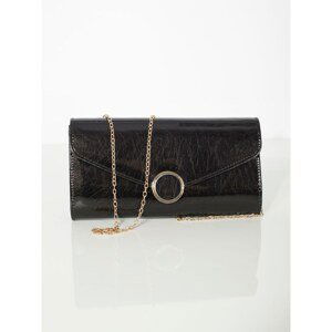 Black lacquered clutch bag
