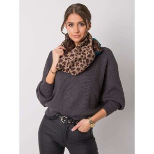 Brown patterned scarf