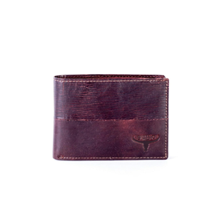Modular brown leather wallet