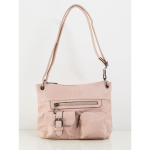 Light pink eco leather handbag