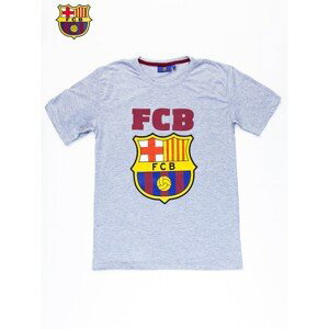 Gray men´s t-shirt with the FC BARCELONA motif