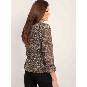 Black blouse from RUE PARIS with small flowers