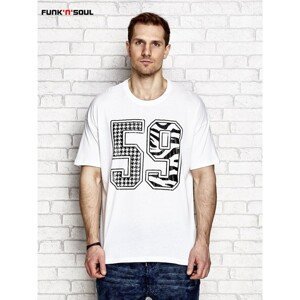 White t-shirt with the number 59 FUNK N SOUL