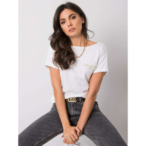RUE PARIS White t-shirt with a neckline on the back