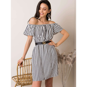 Black and white striped Spanish dress