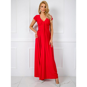 Elegant red maxi dress