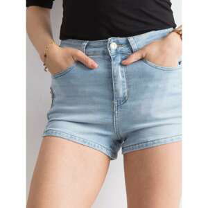 Light blue denim shorts