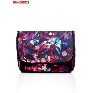 School shoulder bag with a butterfly pattern