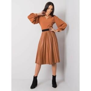 SUBLEVEL Brown pleated skirt