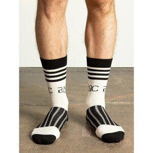 Ecru-black men´s socks