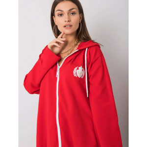 Red cotton hoodie