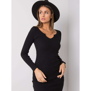 RUE PARIS Black fitted dress