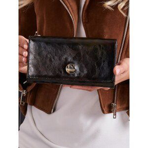 Women´s black leather wallet