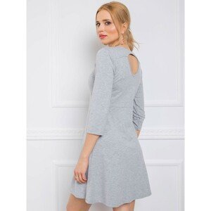Gray dress with a cut-out
