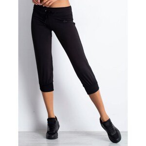 Sports 3/4 pants with drawstrings, navy blue