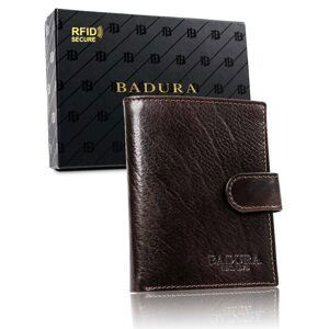 BADURA Brown men´s wallet with a clasp