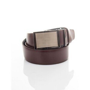 Brown leather men's belt