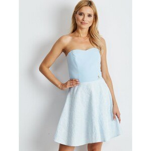 Flared light blue corset dress