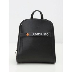 Elegant black eco-leather backpack