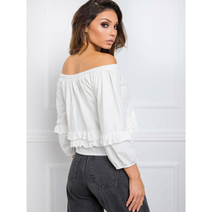 Ecru Spanish blouse with frills