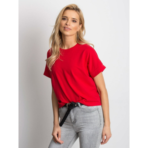 Women´s basic red cotton t-shirt