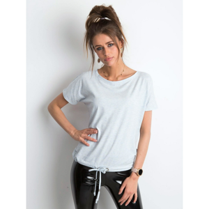 Women´s blue melange cotton t-shirt