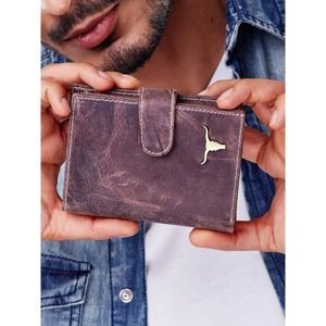 Men´s brown leather wipe wallet