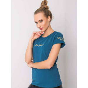 RUE PARIS Sea cotton t-shirt with embroidery