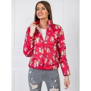 Reversible raspberry quilted jacket
