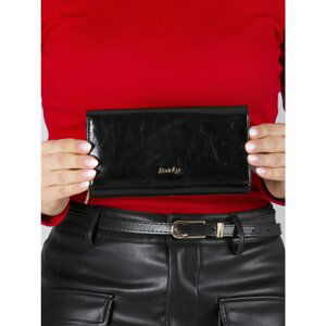 Large black leather wallet