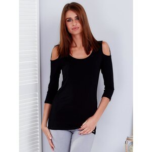 Black women´s blouse with cutouts