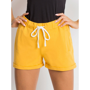 Women's cotton shorts dark yellow