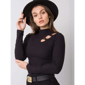 Women´s black blouse with a cut-out