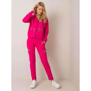 Fuchsia tracksuit set with an application