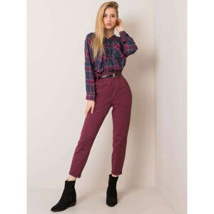 Chestnut trousers with high waist