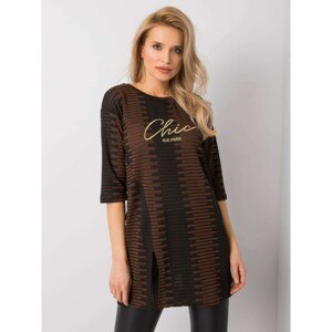 RUE PARIS Ladies´ brown and black tunic