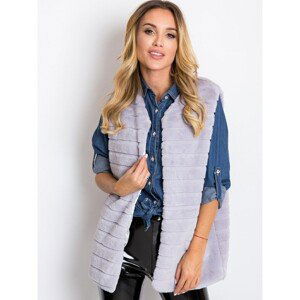 OCH BELLA Gray fur vest