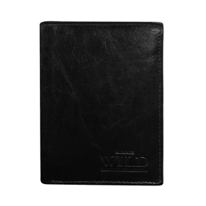 Black vertical wallet for a man