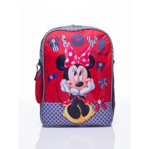 Red school backpack with Minnie Mouse