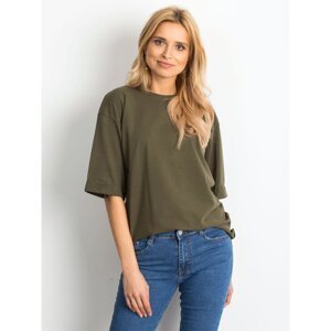 Plain cotton khaki blouse