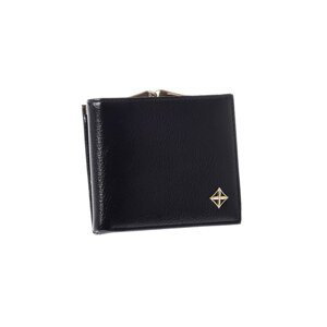 Elegant black wallet with a hook closure