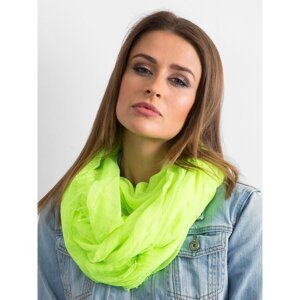 Fluo yellow scarf with metallic thread