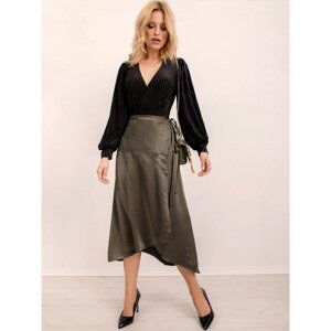 Khaki skirt with BSL binding